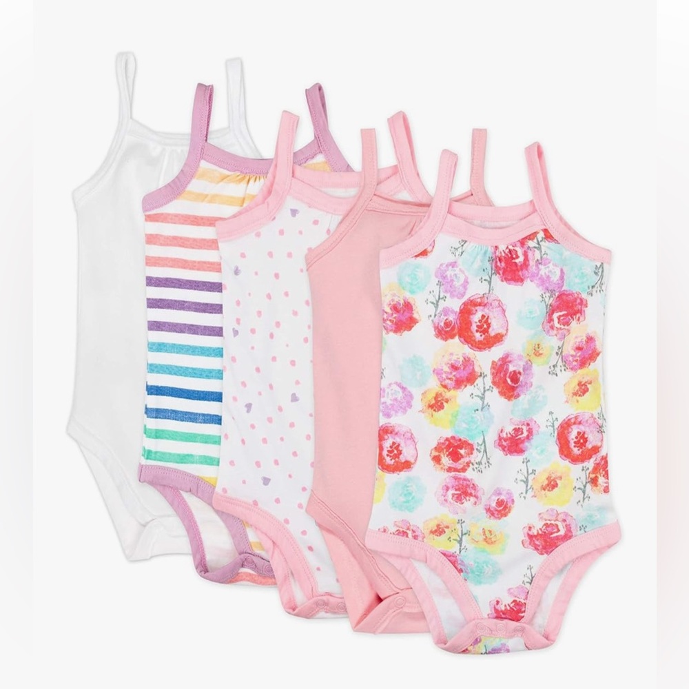 Honestbaby. Pack of 5- Cami bodysuits